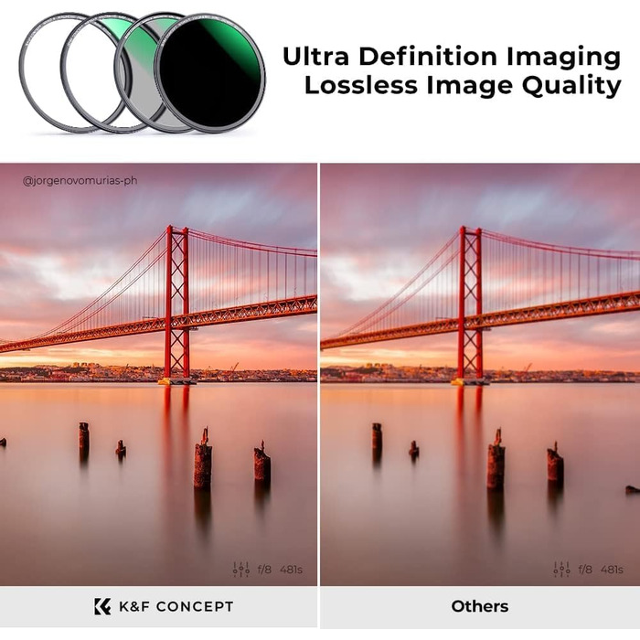 Набір магнітних фільтрів K&F Concept 82mm: MCUV, CPL, ND1000 з адаптером та сумкою (Nano-Xcel)