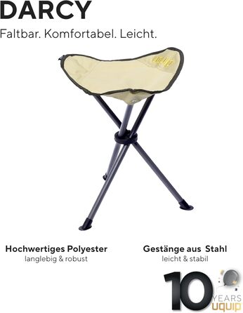 Складаний туристичний стільчик Uquip Darcy Boulder: міцний, для кемпінгу, відпочинку, подорожей, вантажопідйомність 100 кг