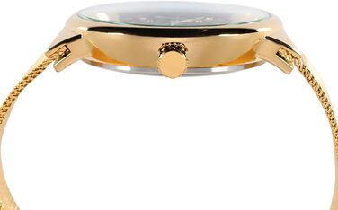 Чоловічий механічний годинник FORSINING з тонким корпусом та браслетом зі сталі (Золотий)