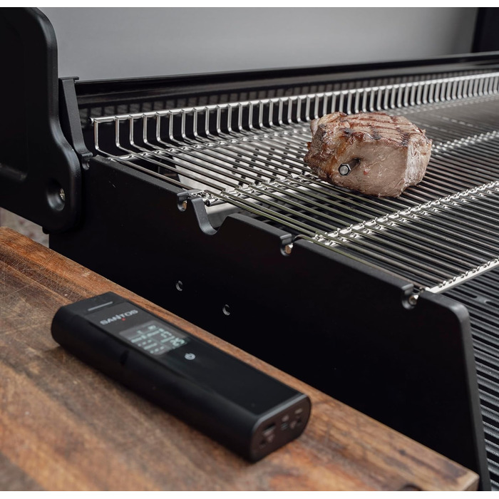 Беспроводний термометр для гриля Santos – Контроль через додаток (Android & iOS) – Дальність 100м – Подвійний датчик – До 300°C – Магнітне кріплення