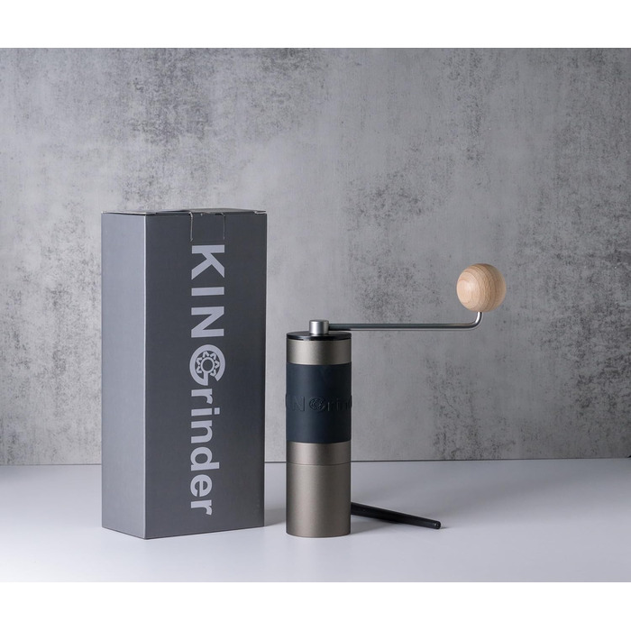 KINGrinder K0 Straight Grip Manual Coffee Grinder with 140 Adjustable Grind Settings for Aeropress, French Press, Drip, 25 g Capacity