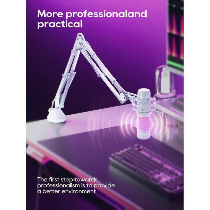 Кріплення для мікрофона на настільний стіл, 40 см, для HyperX QuadCast, Blue Yeti, 360° оберт, з адаптером 3/8' - 5/8'