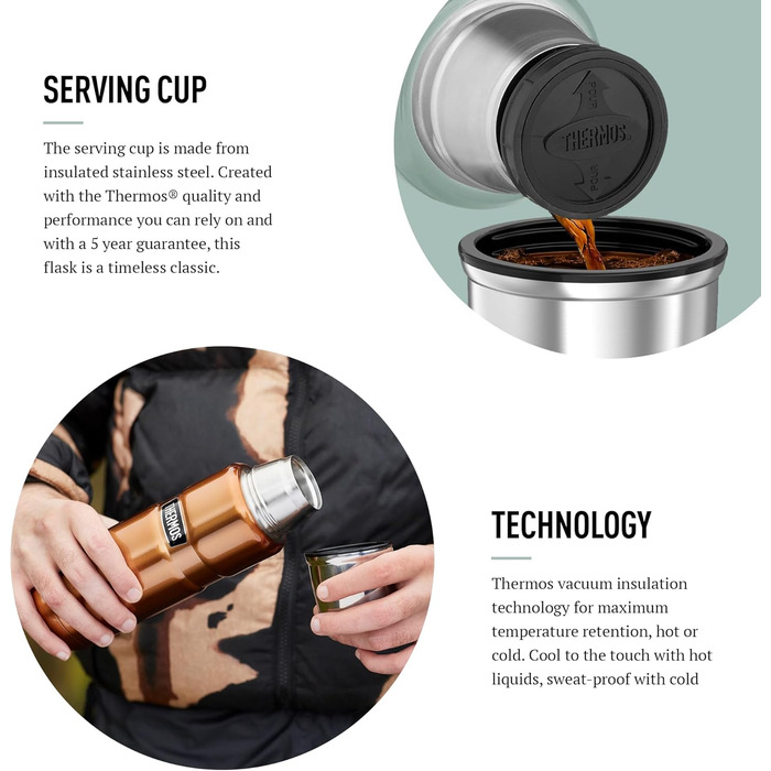 Stainless King 470ml Insulated Water Bottle - Travel Mug & Daily Commute Bottle - Duck Egg Blue