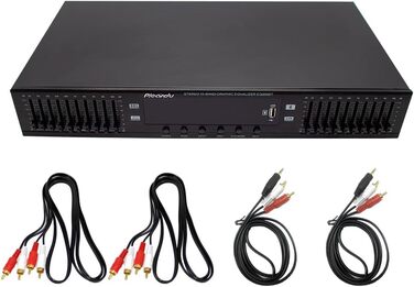 HIFI цифровий стерео еквалайзер Toplionace EQ898, 220В, USB, Bluetooth, двоканальний, 10-смуговий, чорний, для дому та сцени