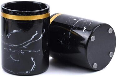 Набір аксесуарів для ванної кімнати, 5 шт., чорний, люкс, мармуровий малюнок, зубна щітка, дозатор мила, стакан, мильниця