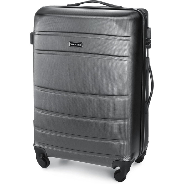 ВалізаWITTCHEN Globe Line сірого кольору (4 шт.): велика, середній, маленька, ручна. ABS, телескопічна ручка, кодовий замок, 4 колеса