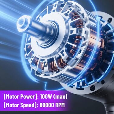 Акумуляторний портативний пилосос 18000 Па для авто та дому, USB-C, 6000mAh, чорно-фіолетовий