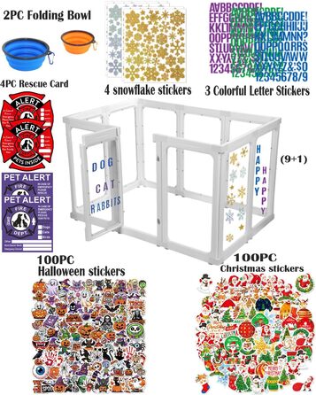 Льотний загін для цуценят у приміщенні: стабільний прозорий акрил, 10 панелей, 76,2 см, легка збірка, універсальний для собак, котів, кроликів