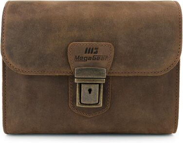 Чохол для камери MegaGear Pebble з натуральної шкіри для бездзеркальних, моментальних та DSLR камер, Кориця