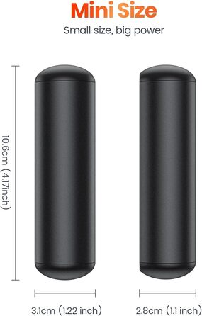 Електричні грілки для рук Warmco Magnetische 2 шт., 10000 mAh, багаторазові, 3 режими нагріву, powerbank, чорний