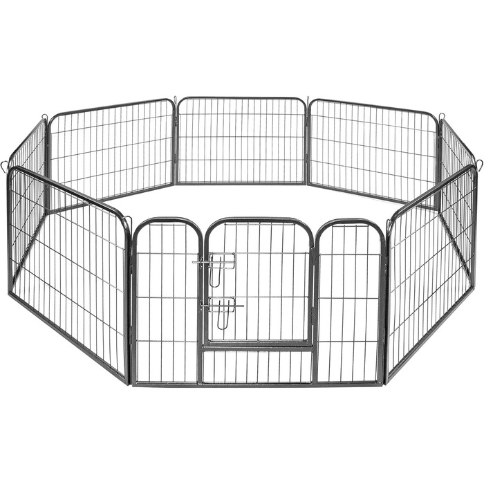 Клітка для цуценят Estexo Metall, забіг для цуценят, огорожа для собак, клітка для собак (8x80x60 см)