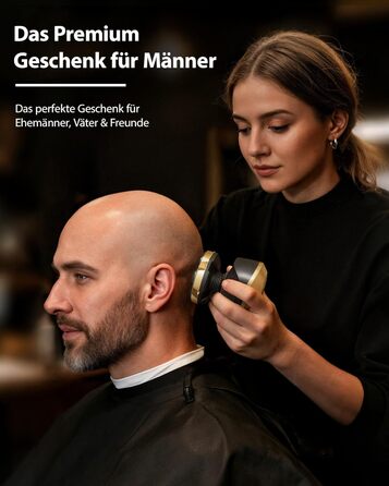 Машинка для стрижки волосся чоловіча електрична 5-в-1 Titan (Gold) IPX7, USB-C, LED-дисплей