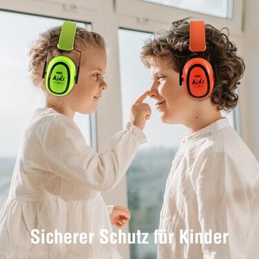 Навушники для захисту від шуму Green Devil для дітей 3-16 років (SNR27.4) - комфортні, складні, для школи, навчання, концертів, фестивалів