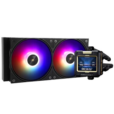 Thermalright Frozen Warframe 240 Білий ARGB: Рідинна система водяного охолодження CPU з LCD-дисплеєм для AMD/Intel LGA1700/AM4/AM5