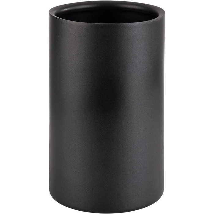 Подвійний охолоджувач для пляшок: стильний нержавіючий секта- та вінка-кюлер, 12x20 см, чорний