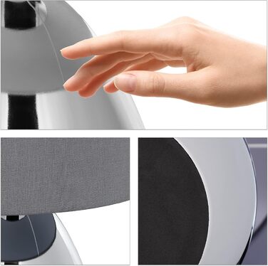 Настільна лампа Relaxdays Touch dibar з регулюванням яскравості, E14, 33,5 x 18 см, срібна