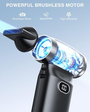 Портативний міні-пилосос для електроніки Air Duster: потужний повітряний пилосос для очищення комп'ютерів, клавіатур та авто