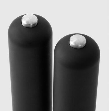 Набір електричних мельниць для солі та перцю Salter – зручне управління однією рукою, керамічний млин, регульований ступінь помелу, стильний чорний корпус з підсвічуванням