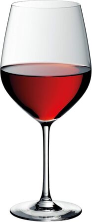 Набір келихів для вина WMF Easy Plus Бордовий, 6 штук, 700 мл, кришталеве скло, придатні для миття в посудомийній машині, прозорі