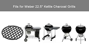 Чугунний Grillrost Onlyfire для Weber Kugelgrill, діаметр 30 см, сумісний з серією Gourmet BBQ