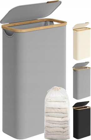 Кошик для брудної білизни Songmics, 65 л, сірий