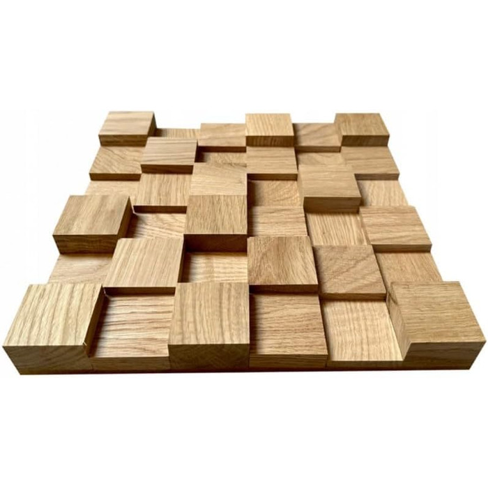 Акустичний диффузор 2D 500 дерев'яна стінова панель 30x30 см (світлий дуб)