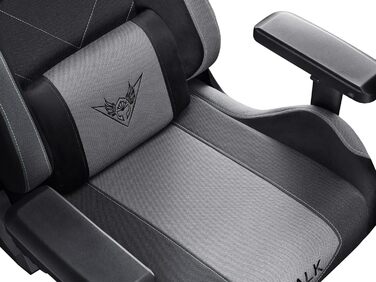 Ігровий крісло VALK Gaia з дихаючого матеріалу, ергономічний офісний крісло, кут нахилу спинки 160º, 4D підлокітники, газліфт Класу 4, професійне геймерське крісло (Онікс Чорний)