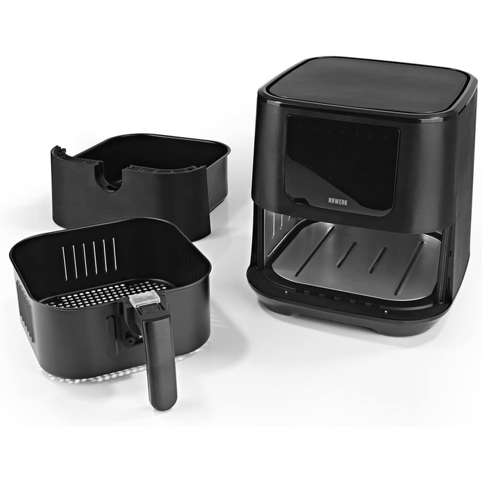 Фритюрниця-конвекційна піч Midnight Black 5.5 л | 1800 Вт, 7 програм | Без жиру, з цифровим дисплеєм