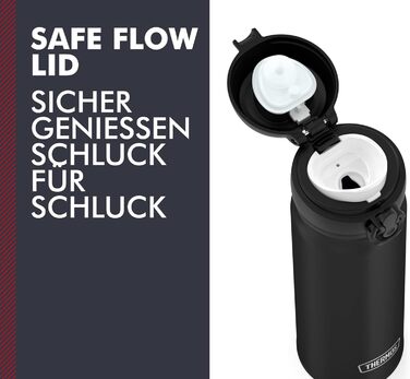 Термос Ultralight 0,75л, Charcoal Black, з нержавіючої сталі, Safe Flow кришка, 10 год гаряче / 20 год холодне, миється в посудомийній машині, BPA-free