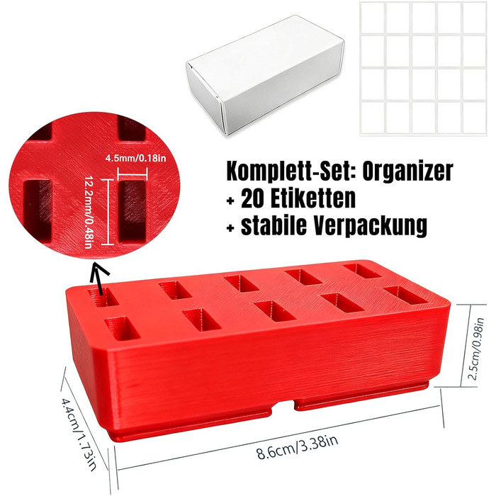 Органайзер для USB-накопичувачів TATMOHIK: сумка-чохол для 10 USB-флешок, аксесуари для зберігання, червоний