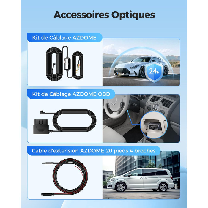 Відеореєстратор AZDOME GS63H Pro 4K з WiFi, GPS, Нічне бачення, 170° та Park Monitoring