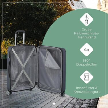 Тролей-валіза Travelite CITY: містка, розширювана, 68 см, 78-86 л, TSA замок