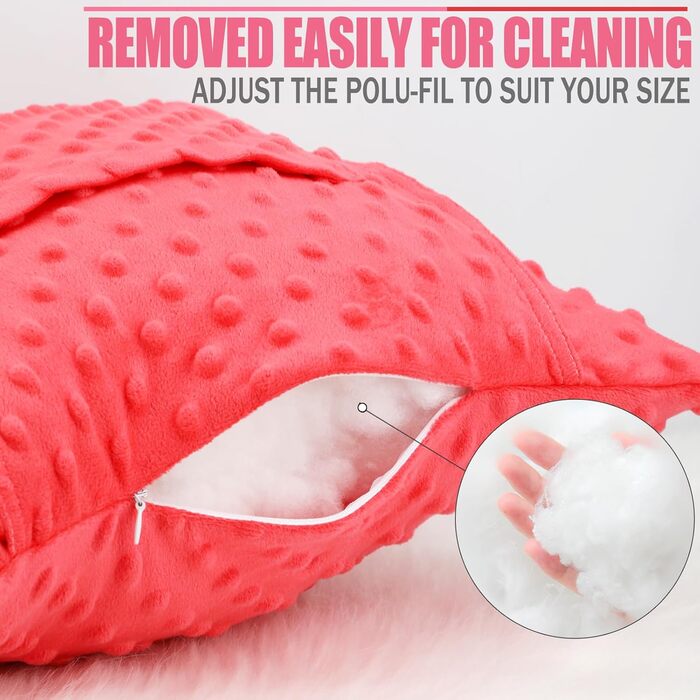 Star-shaped Hysterectomy Pillow for Abdominal Surgery with 2 Pockets, Hysterectomy Pillow Must-Have Recovery Gift Post-operative Tummy Tuck Abdominal Pillow Minky Dot Red