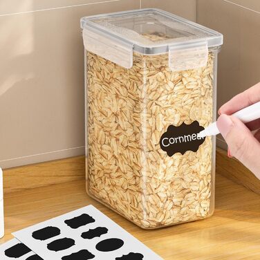 Набір контейнерів для зберігання продуктів – 24 шт. з герметичними кришками, BPA-free, для кухні. Підходять для борошна, цукру, круп та випічки, об'єм 33.6л