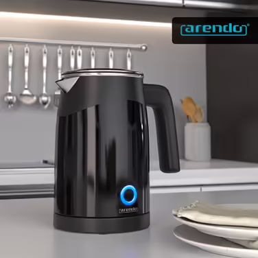 Arendo 0.5L Stainless Steel Kettle with Temperature Setting in Double-Walled Design - 0.5L Water Capacity - 5 Adjustable Temperature Levels - Single Teakettle - Keep-Warm Function - Energy-Saving