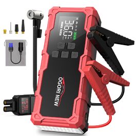 Powerbank з компресором та пусковим пристроєм Starthilfe 6000A, 12V, LED ліхтарик, для 8L бензину/10L дизеля