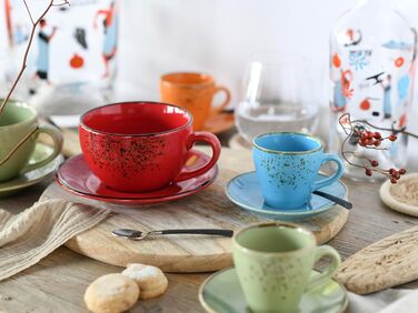 Набір посуду CreaTable Serie Nature Mediterran на 8 осіб для кави капучино, кераміка, для мікрохвильовки та посудомийки
