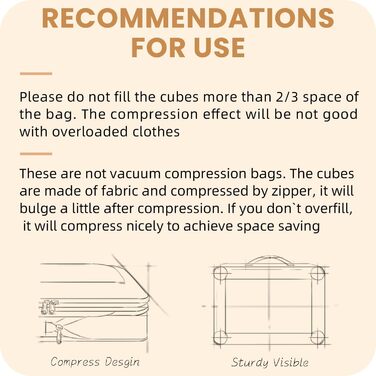 Комплект органайзерів для валізи (8 шт.) чорного кольору - компресійні куби для подорожей з сітчастим вікном, розширювані, портативні