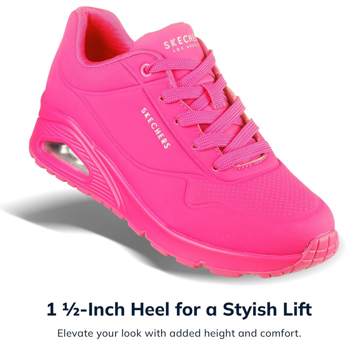 Жіночі кросівки Skechers UNO Night Shades, рожевий колір, матеріал Durabuck