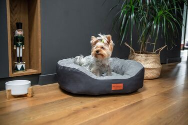 Льожа для собак середніх порід - BedDog: кілтрум, корзина, диван, ліжко для собак (65x55x21 см, коричневий)