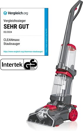 CLEANmaxx Аквастрім - 3 в 1: миття, чистка, всмоктування | Мийний пилосос з вібраційними щітками та боковими щітками | Для чистоти на практично будь-якому килимі