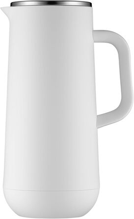 WMF Impulse Thermoskanne 1l, Insulated Carafe for Coffee or Tea, Twist-Lock Closure, Keeps Drinks Cold and Warm for 24h, Thermos for Coffee or Tea, White, Stainless Steel, Plastic
