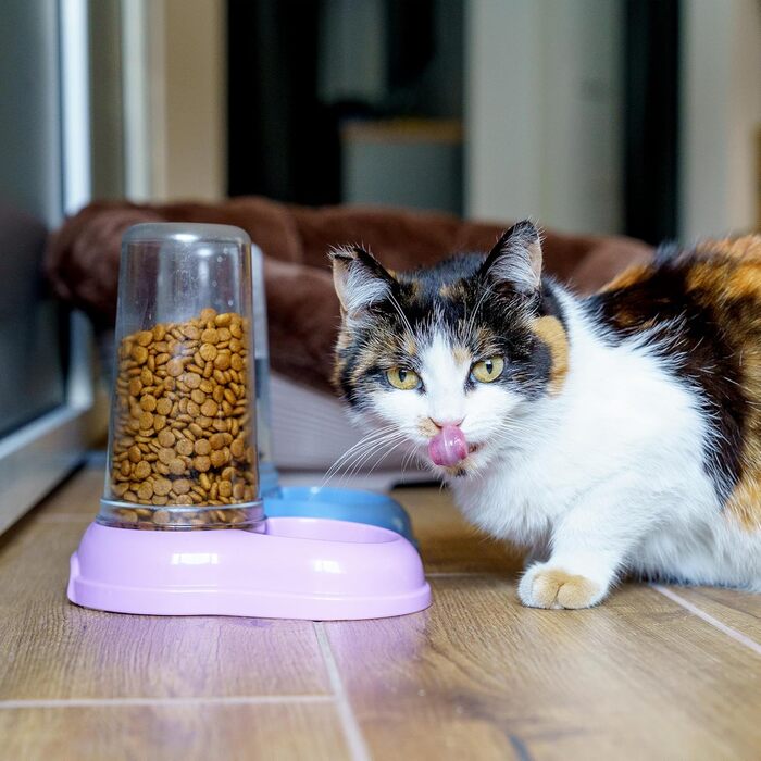 Автоматичний диспенсер для корму та води Ferplast AZIMUT 5500 для великих собак, 5,5 л, білий, з антиковзким дном