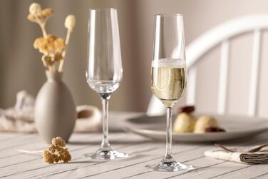 Набір келихів для шампанського Leonardo Tivoli, 6 шт. - келих для шампанського з витягнутим ніжкою, 23 см, 210 мл, 020962