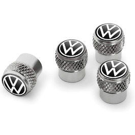 Ковпачки на ніпелі Volkswagen сріблясті з новим VW логотипом для гумових і латунних вентилів