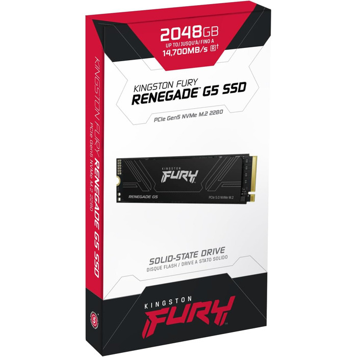 SSD Kingston Fury Renegade G5 PCIe 5.0 NVMe M.2 2280 2TB - SFYR2S/2T0