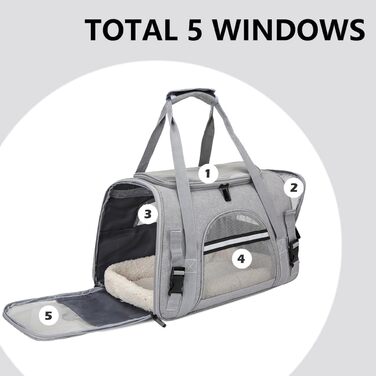 Транспортний бокс для собак та котів, складаний, з м'якою підстилкою, фіолетовий