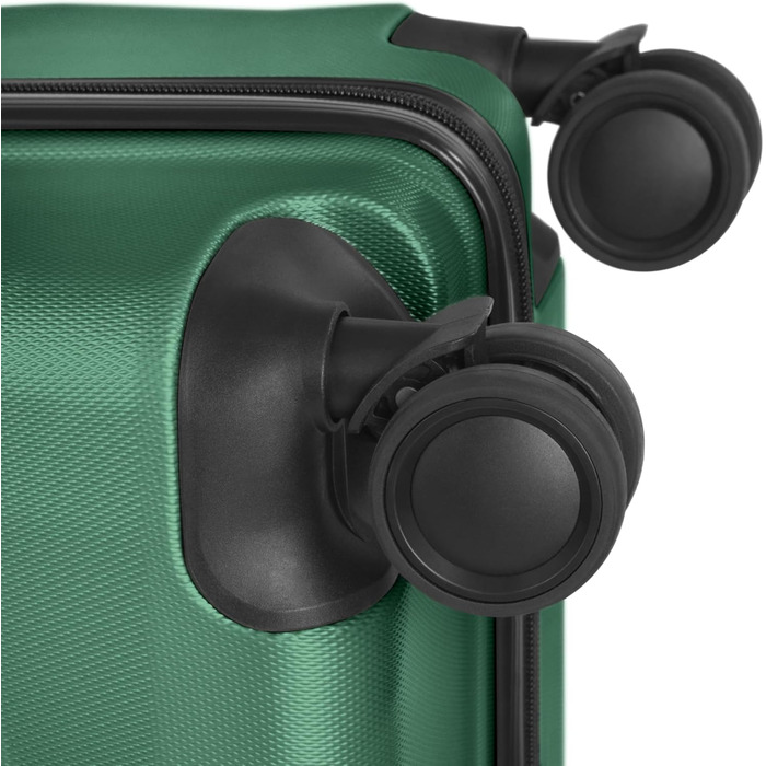 Набір валіз Smartbox Hartschalen 3-в-1 для жінок та чоловіків | Легкі та міцні валізи з ABS-пластику | 4 колеса та кодовий замок (Edition 03) (Темно-зелений, валіза M (65 см))