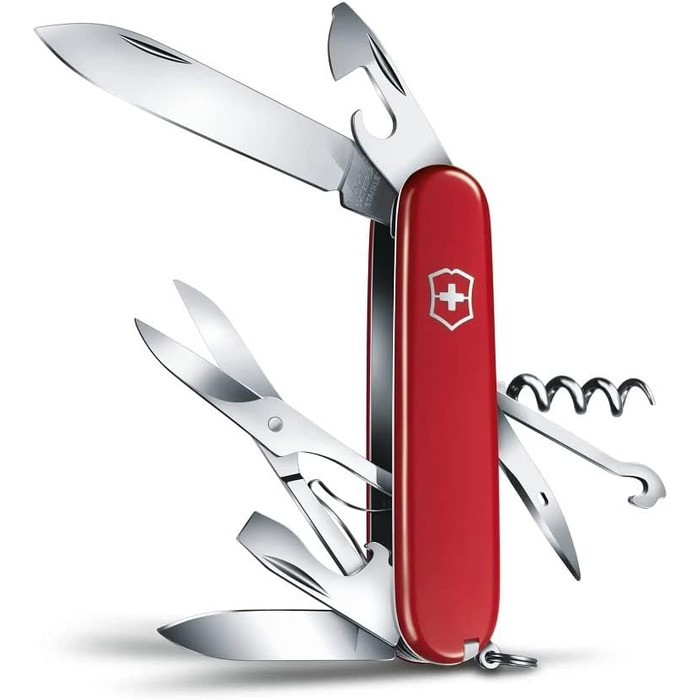 Швейцарський мультитул Victorinox Climber (14 функцій, велика клинка, відкривачка для пляшок) у блістері, чорний
