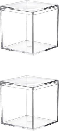 Круглі акрилові контейнери з кришкою, прозорі, 2 шт, 15×2,6 см, для зберігання цукерок, пігулок, намистин, дрібних прикрас